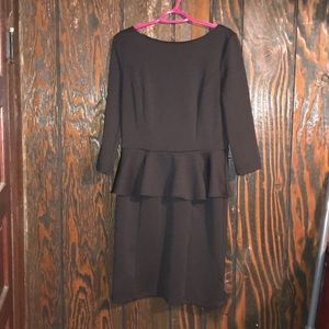 Ball black flare fitted dress